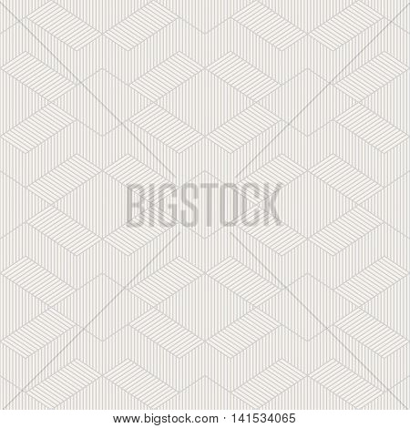 Seamless pattern. Classic abstract geometric background. Modern linear texture with thin lines. Regularly repeating geometrical tiled grid with rhombus diamond. Vector contemp design