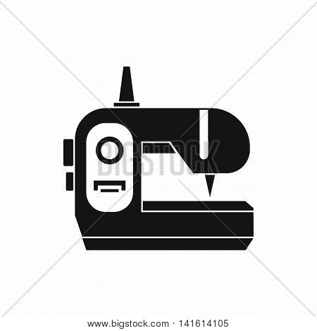 Sewing machine icon in simple style isolated on white background. Home appliances symbol