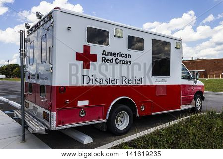 Indianapolis - Circa August 2016: American Red Cross Diaster Relief Van. The American National Red Cross provides emergency assistance and disaster relief III