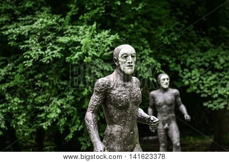 Wakefield-England July-2016 Yorkshire Sculpture Park Internationally exhibition in the UK This Season: 