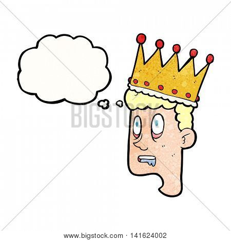 freehand drawn thought bubble textured cartoon idiot prince