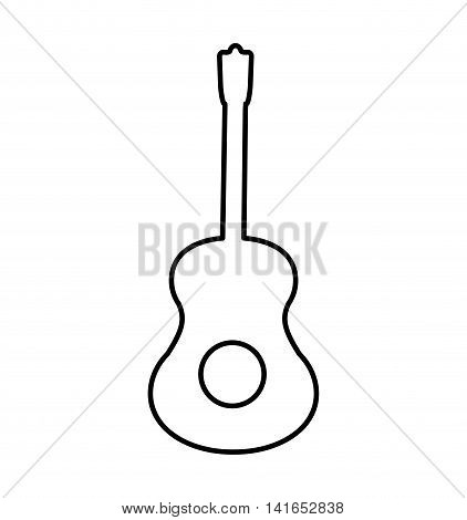 gutiar instrument music melody sound icon. Isolated and flat illustration. Vector graphic