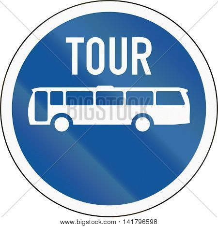 Road Sign Used In The African Country Of Botswana - Tour Buses Only