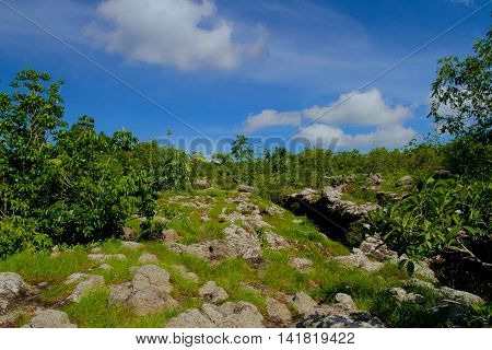 lan Hin Taek at Phu Hin Rong Kla national park in ThailandStone Park View Point