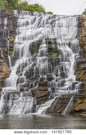 Ithaca Falls is an impressive towering New York waterfall with multiple cascading ledges.