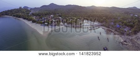 aerial view of koh payam island ranong southern of thailand