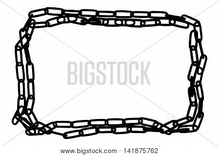 Silhouette circuit laid out in a rectangular frame