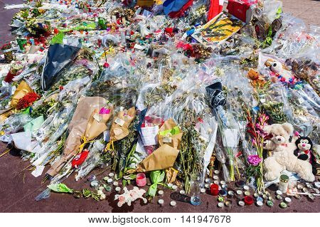 Tributes In Nizza, France, For Victims Of Terror Attac