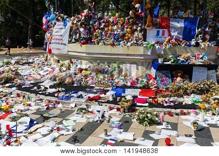 Tributes In Nizza, France, For Victims Of Terror Attac