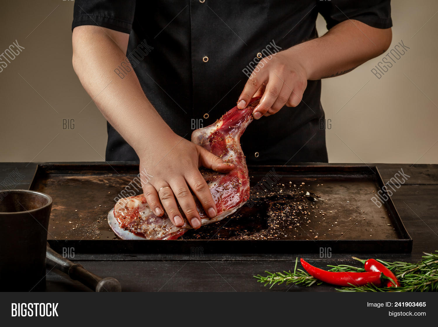 Male Chef Rubbing Raw Image & Photo (Free Trial) Bigstock