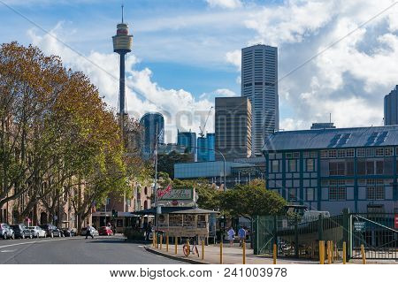 Sydney, Australia - April 22, 2018: Woolloomooloo District With Famous Harrys Cafe De Wheels Pie Sho