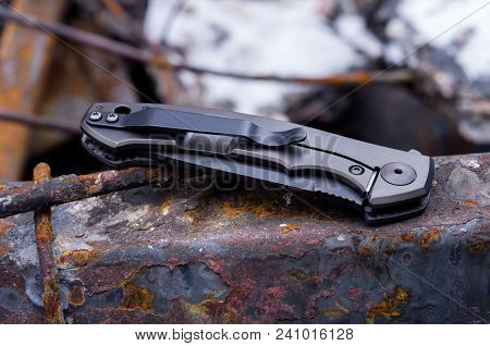 American Knife In The Folded Form.