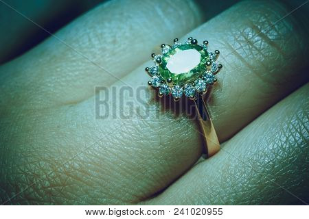 Gold Ring With Peridot