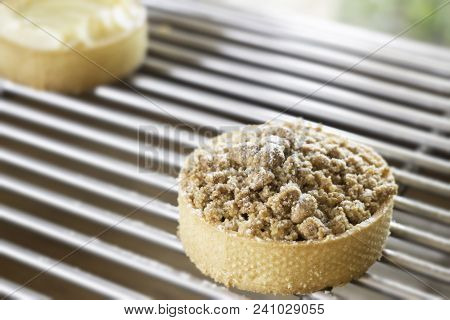 Fresh Baked Pie On Shelf, Stock Photo