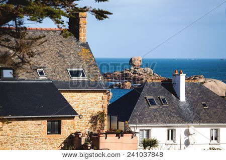 Typical Brittany Coast In The North Of France