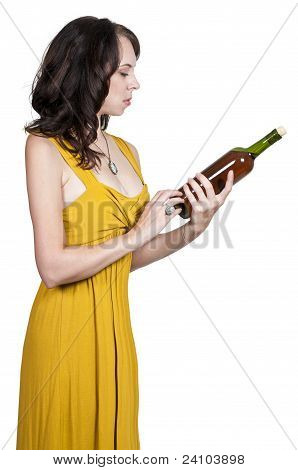 Frau mit Wein