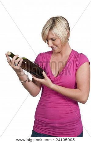 Frau mit Wein