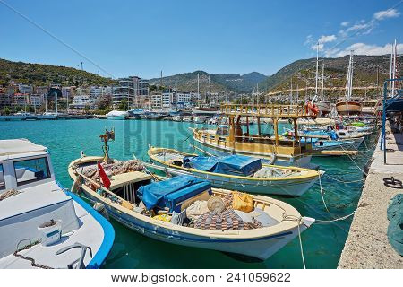 View Of The Marina In Finike, Antalya Province. Turkey