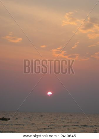 Pôr do sol na praia