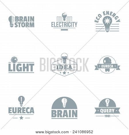 Ingenious Idea Logo Set. Simple Set Of 9 Ingenious Idea Vector Logo For Web Isolated On White Backgr