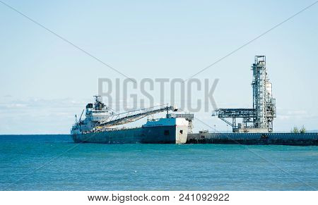 Mississauga, Canada - September 30, 2017: The Self-unloading Bulk Carrier Robert S. Pierson Is Docke