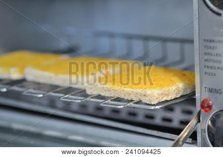 Bread With Margarine Or Butter Topping Or Slice Of Bread