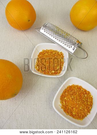 Peel From Unwaxed Orange And A Grater