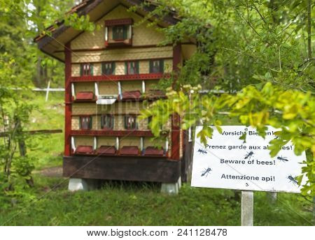 Hofstetten Bei Brienz, Switzerland - April 2017: Nice Hive In Ballenberg Open Air Museum