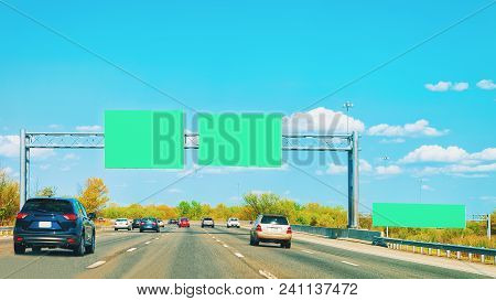 Car On Road In Delaware Turnpike, De, America