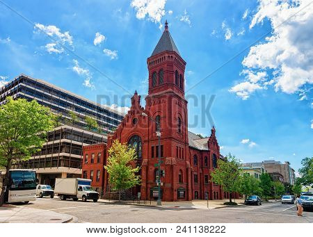Concordia German Evangelical Church And Rectory In Washington D.c., Usa. It Is Often Referred To As 