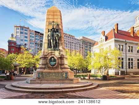 Stephenson Grand Army Of The Republic Memorial Is Located In Washington D.c., Usa. The Memorial Hono