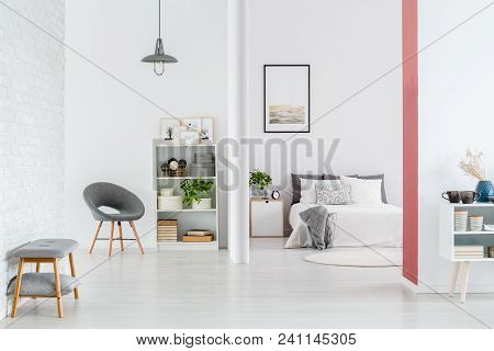 White Anteroom Interior And Bedroom