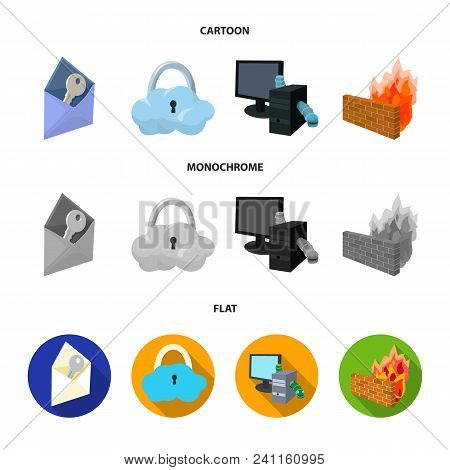 System, Internet, Connection, Code .hackers And Hacking Set Collection Icons In Cartoon, Flat, Monoc
