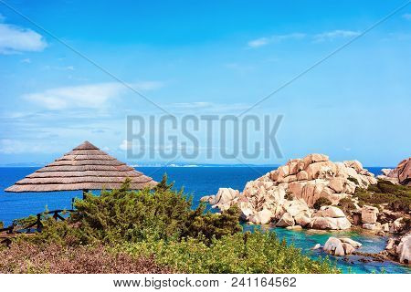 Rocks At Capo Testa, Santa Teresa Gallura, On Mediterranean Sea, Sardinia In Italy