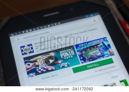 Ryazan, Russia - May 16, 2018: World Series Of Poker App Icon Or Logo In The List Of Mobile Apps