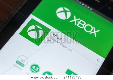 Ryazan, Russia - May 16, 2018: Xbox Mobile App On The Display Of Tablet Pc