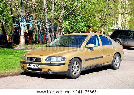 Moscow, Russia - May 3, 2018: Motor Car Volvo S60 In The City Street.