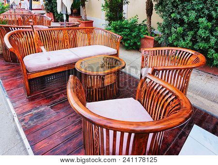 Sidewalk Cafe In San Vito Lo Capo In Sicily, Italy