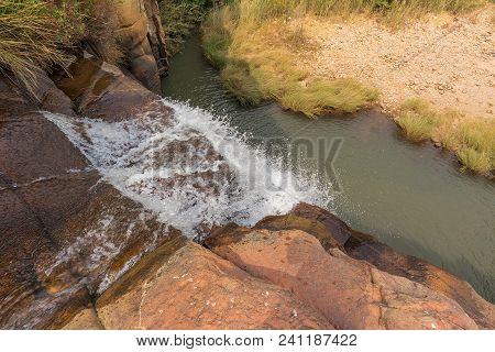 Waterfalls Of The Leba Mountain Range View From Above. Lubango.