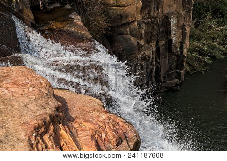 Waterfalls With Rocks In The Canyon Of Leba. Angola. Lubango.
