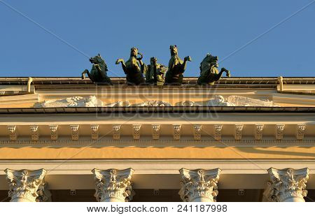 Alexandrinsky Theater In St.petersburg, One Of The Oldest Drama Theaters In Russia.