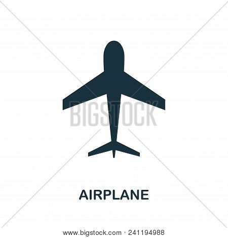 Airplane Icon. Flat Style Icon Design. Isolated Airplane Icon Pictogram On White Background.