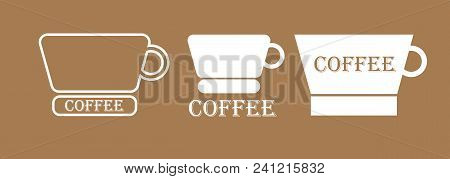 An Example Of A Coffee House Logo. A Cup Of Coffee