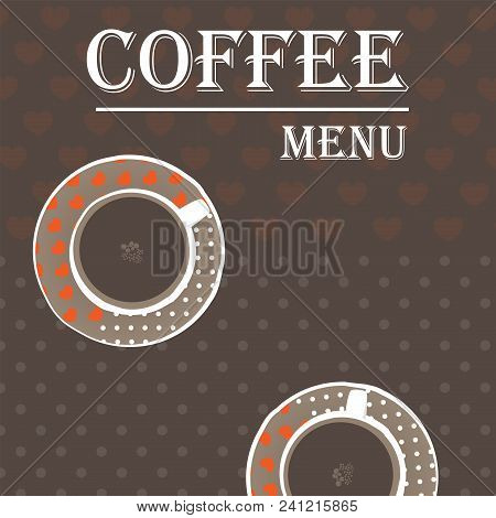 A Poster Of Minimal Design. A Cup Of Coffee On A Coffee-colored Background