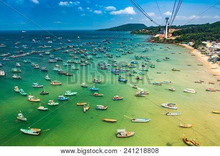 The Longest Cable Car Situated On The Phu Quoc Island In South Vietnam.