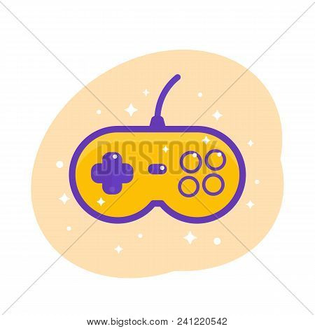 Gamepad, Retro Game Controller Vector Illustration, Eps 10 File, Easy To Edit