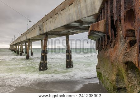 Under Pacifica Municipal Pier. Pacifica, San Mateo County, California, Usa.