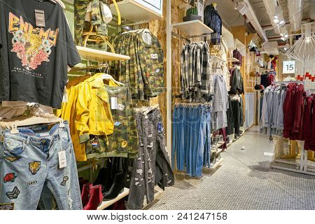 MILAN, ITALY - CIRCA NOVEMBER, 2017: inside Alcott store in Milan.