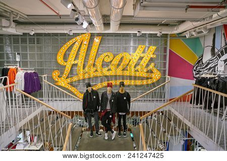 MILAN, ITALY - CIRCA NOVEMBER, 2017: inside Alcott store in Milan.