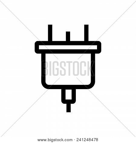 Plug Outlined Symbol Of Electrical Cable. Plug Icon. Plug Icon Vector Eps. Plug Icon Image Jpg